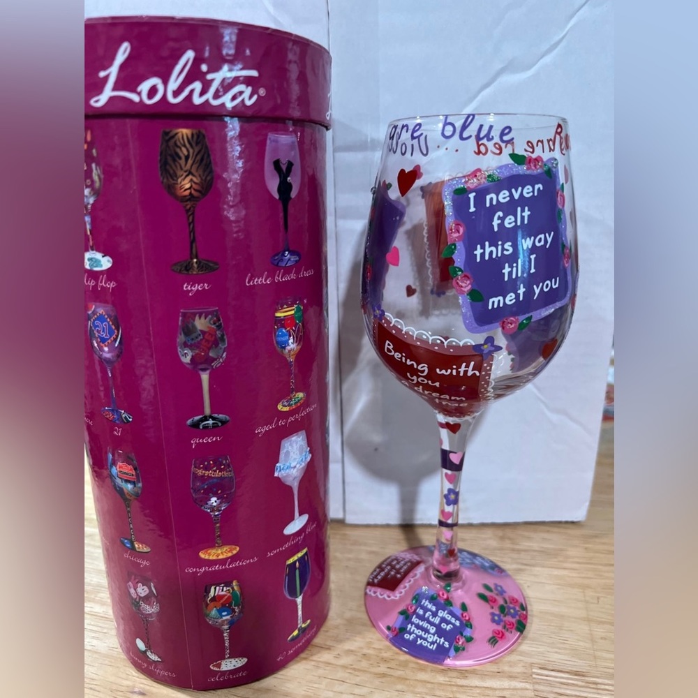 New - Lolita Wine Glass - Single And Lovin It